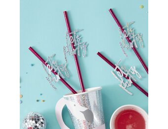 Papieren rietjes let's party good vibes (16st) Ginger Ray
