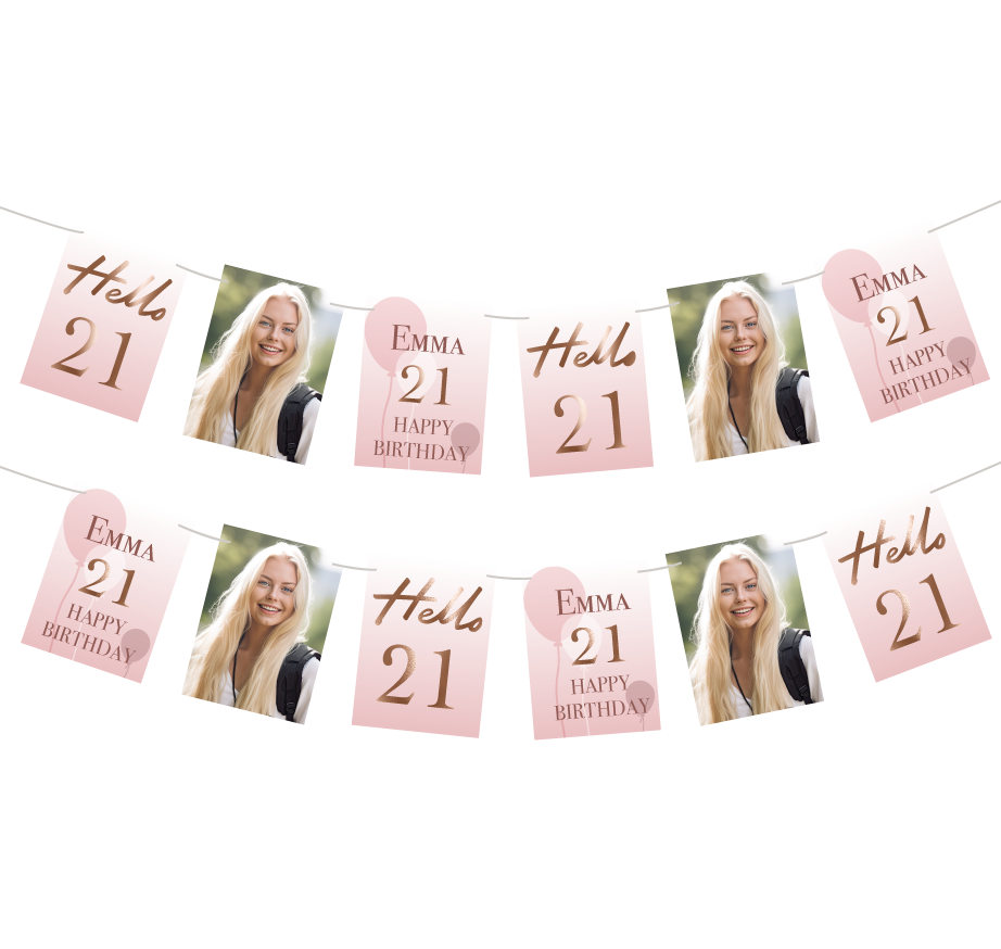 Hello 21 Slinger gepersonaliseerd (18st)