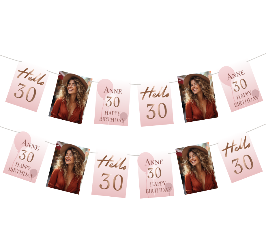 Hello 30 Slinger gepersonaliseerd (18st)