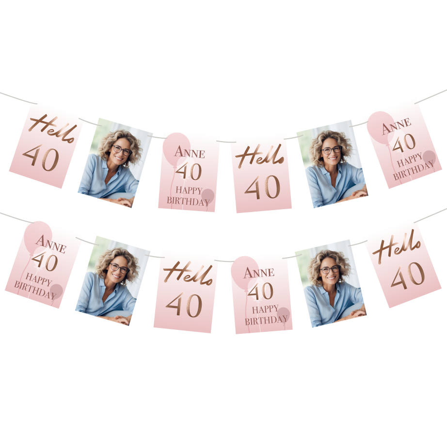 Hello 40 Slinger gepersonaliseerd (18st)