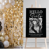 Welkomstbord verjaardag Hello sixty