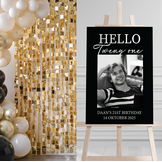 Welkomstbord verjaardag Hello Twenty One