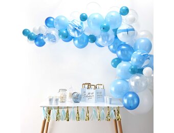 Ballonnenboog pakket blauw (70st) Ginger Ray