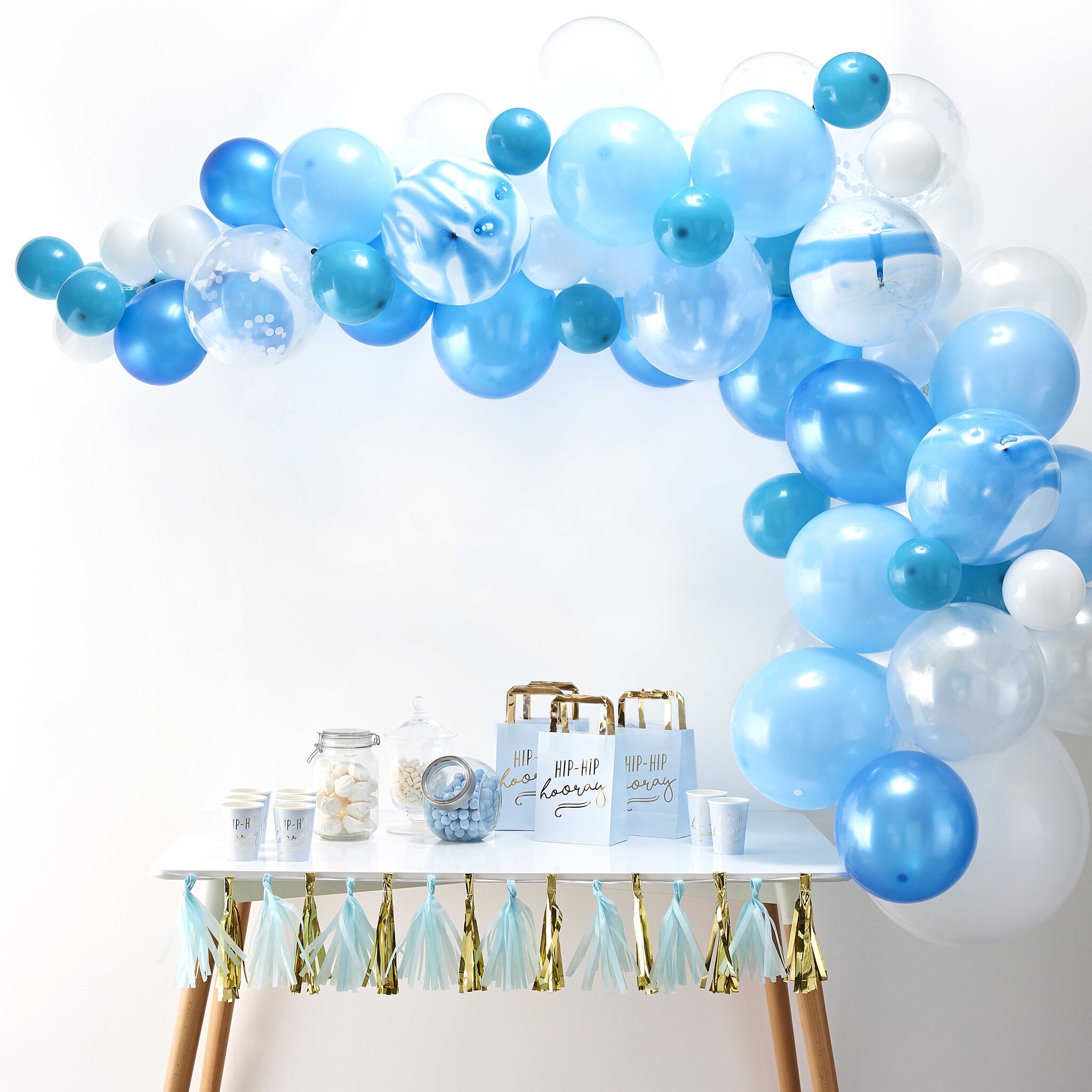 Ballonnenboog pakket blauw (70st) Ginger Ray