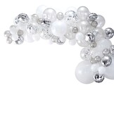 Ballonnenboog pakket zilver (70st) Ginger Ray