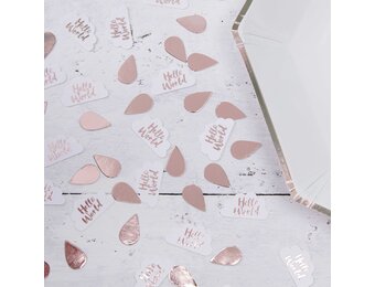 Tafelconfetti roségoud Hello World Ginger Ray