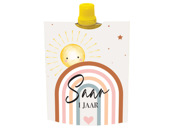 Knijpfruit wikkel printable regenboog boho