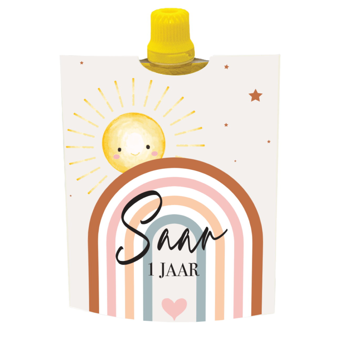 Knijpfruit wikkel printable regenboog boho