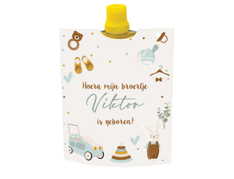 Knijpfruit wikkel printable hoera een broertje
