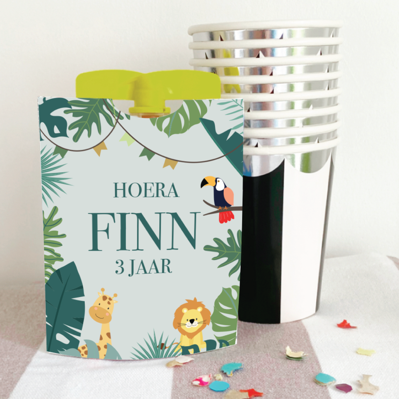 Knijpfruit printable jungle