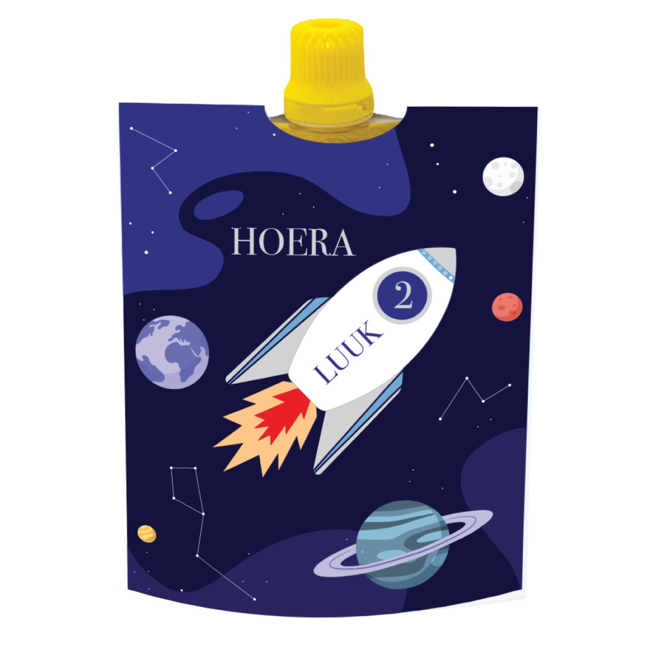 Knijpfruit printable raket