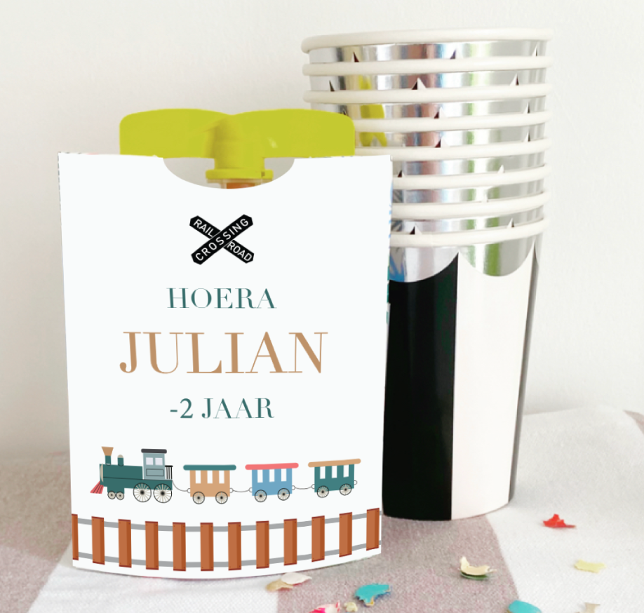 Knijpfruit printable trein