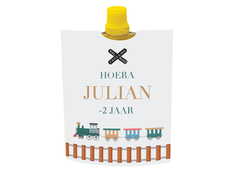 Knijpfruit printable trein