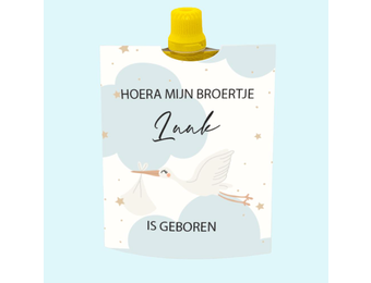 Printable knijpfruit hoera een broertje