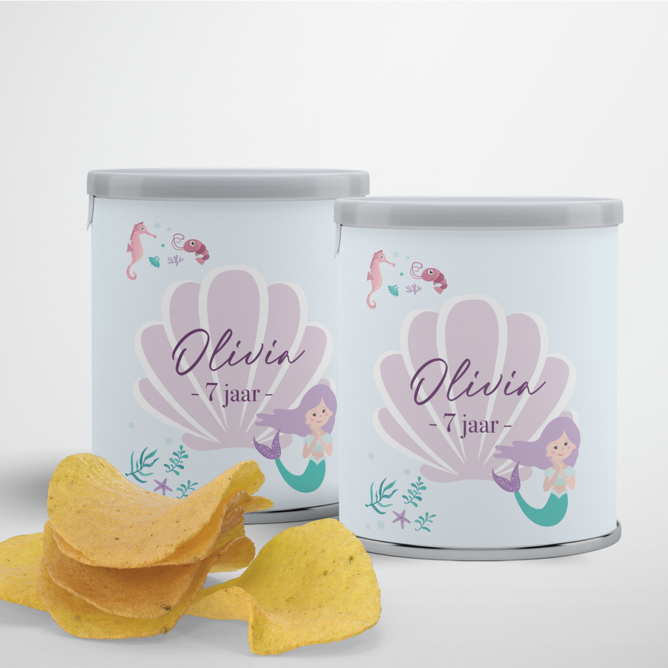 Pringle traktatie printable  Zeemeermin