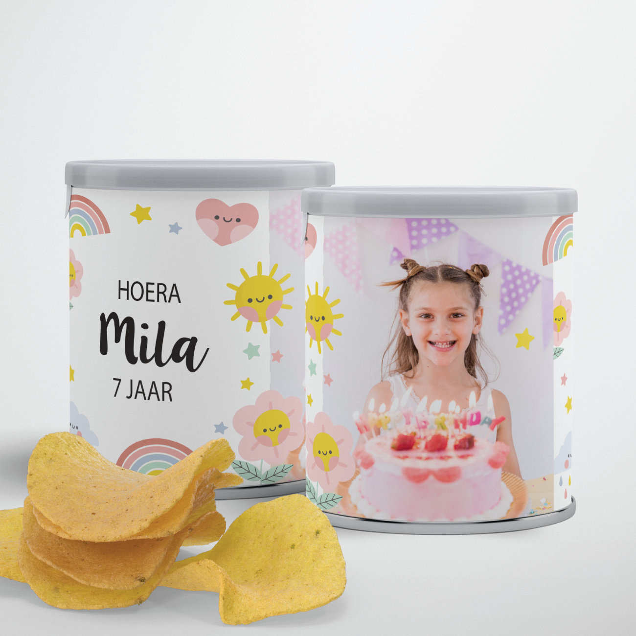 Pringle traktatie printable Happy Sunshine
