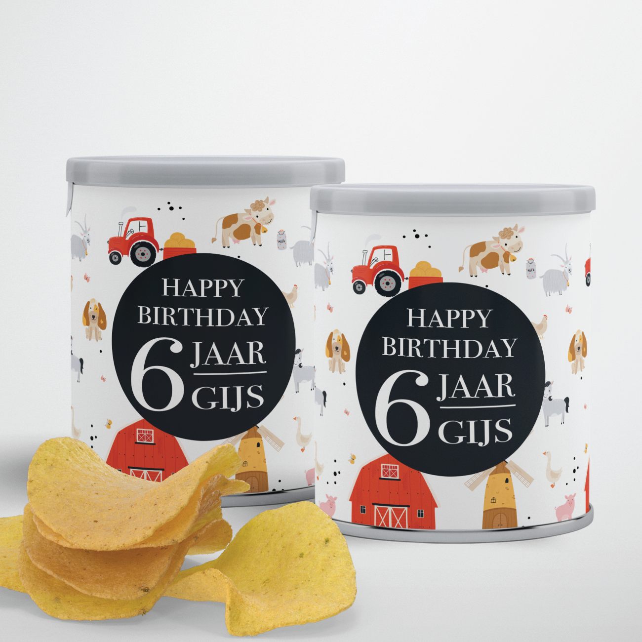 Pringle traktatie printable Boerderij