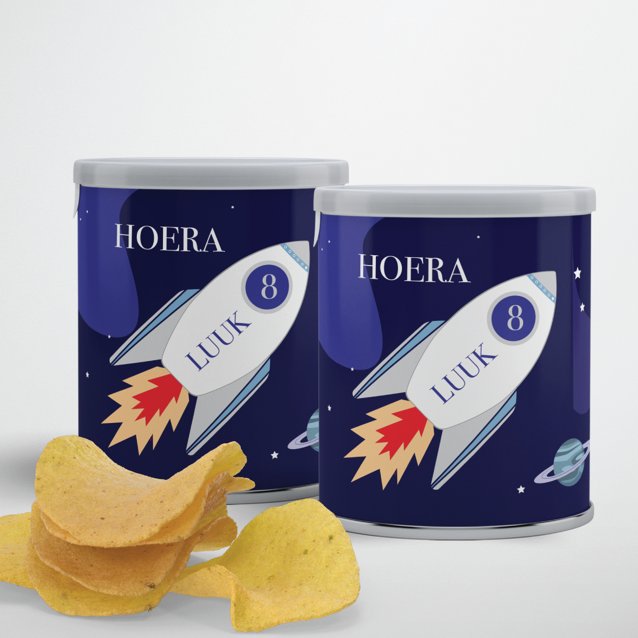 Pringle traktatie printable Raket