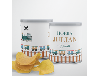 Pringle traktatie printable trein