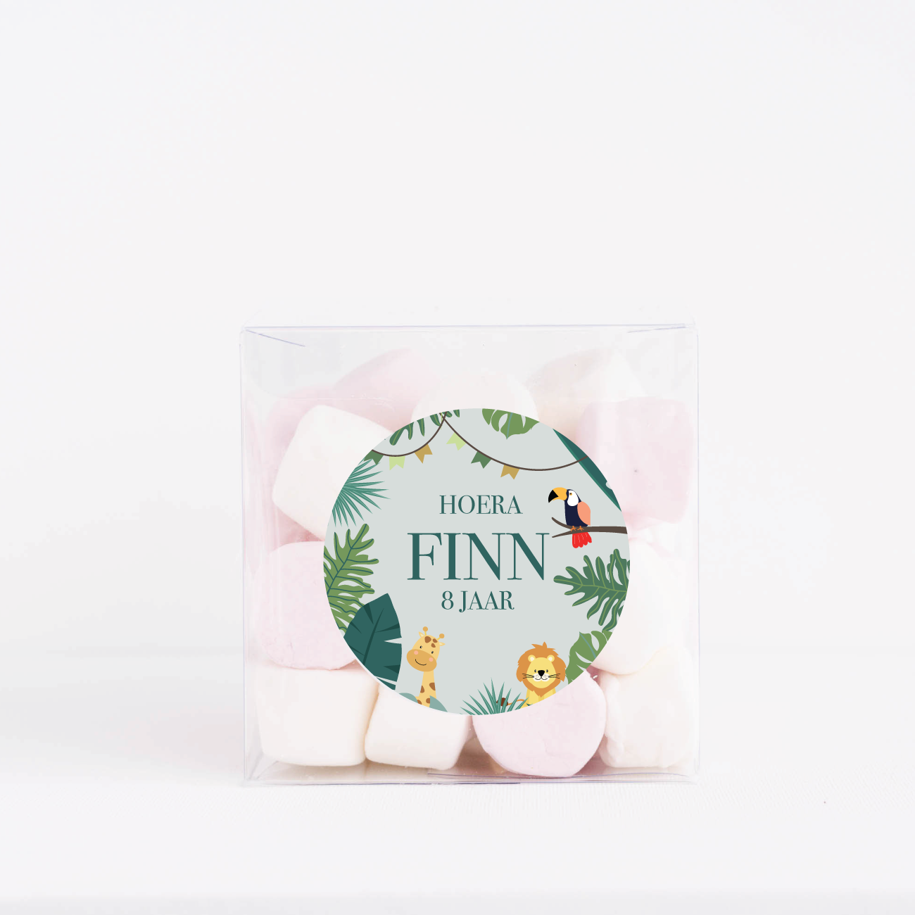 Traktatiedoosje gepersonaliseerd Jungle (5st)