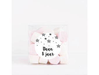 Traktatiedoosje gepersonaliseerd sterren (5st)