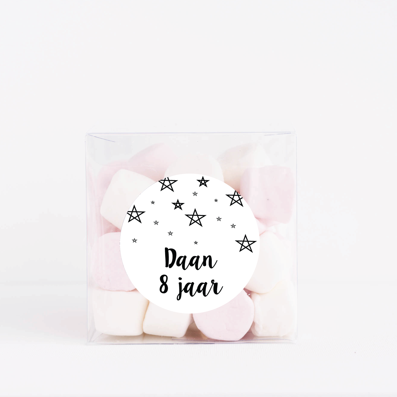 Traktatiedoosje gepersonaliseerd sterren (5st)