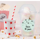 Schooltraktatie bekers groot mint sterren (5st)