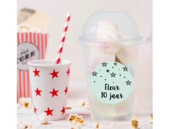 Schooltraktatie bekers groot mint sterren (5st)