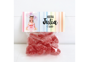 Printable snoepzak label pastel