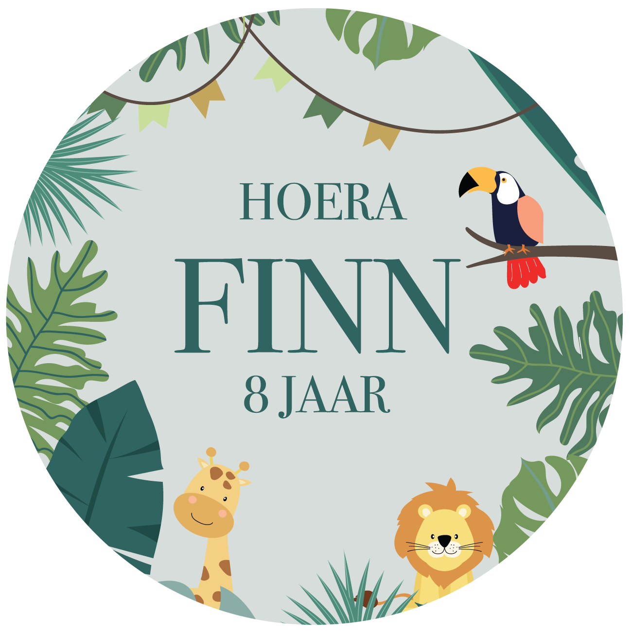 Etiket jungle 50mm (5st)