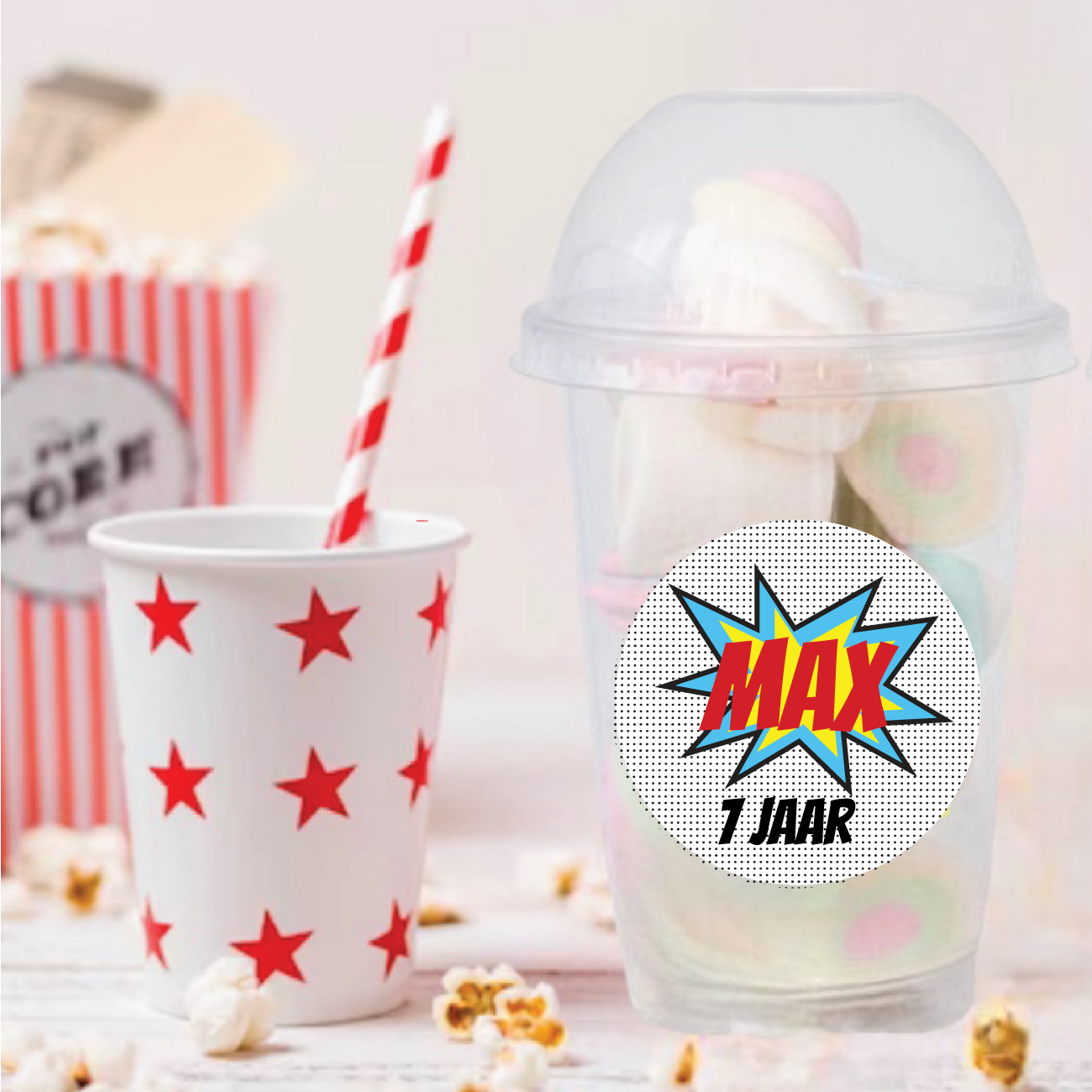 Traktatie bekers Super Hero (5st)