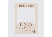 Foto frame Hello 40 crème