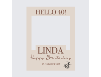 Foto frame Hello 40 crème