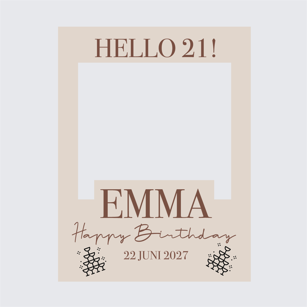 Foto frame Hello 21 crème