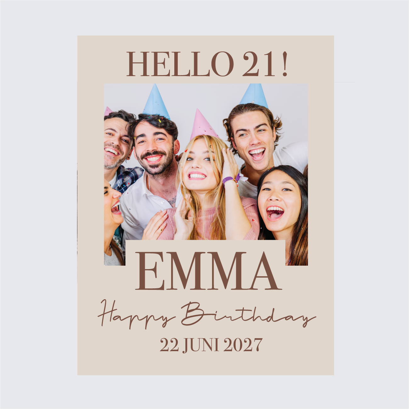 Foto frame Hello 21 crème