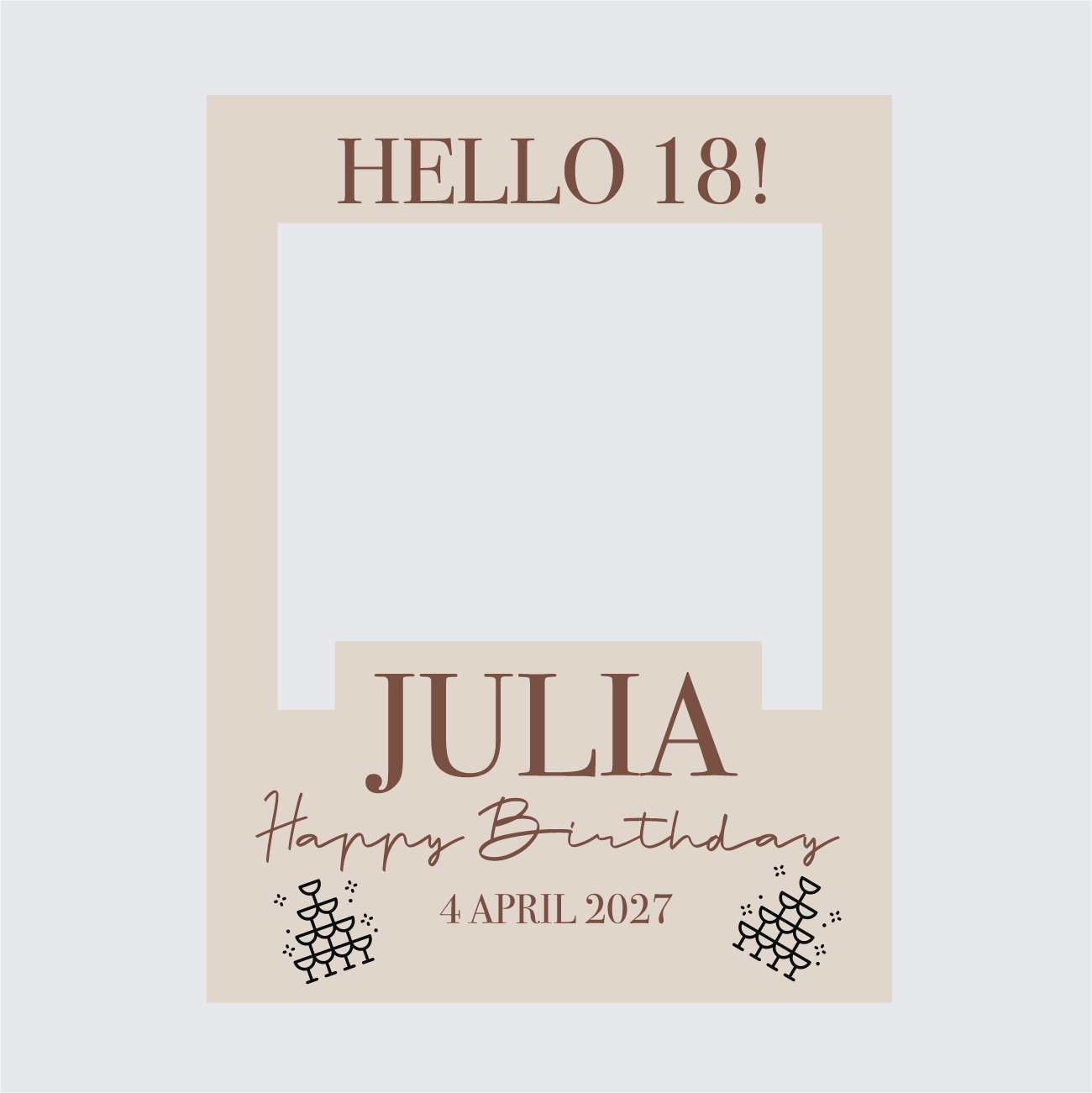 Foto frame Hello 18 crème