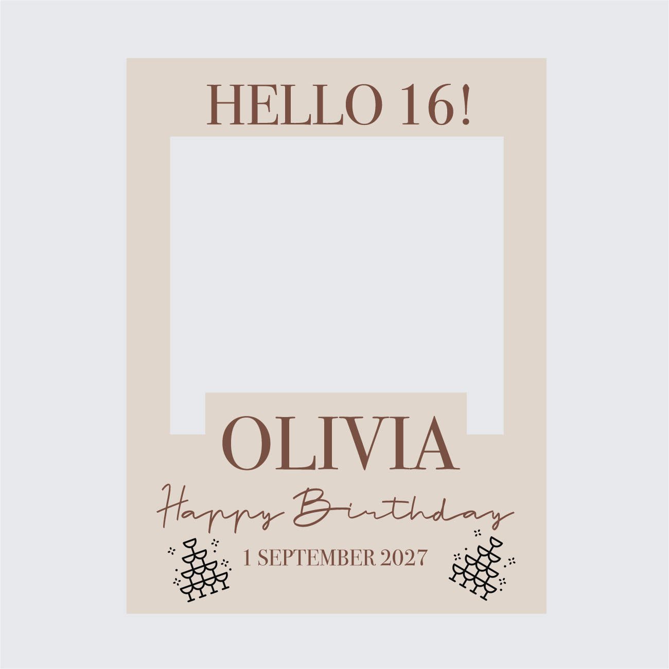 Foto frame Hello 16 crème