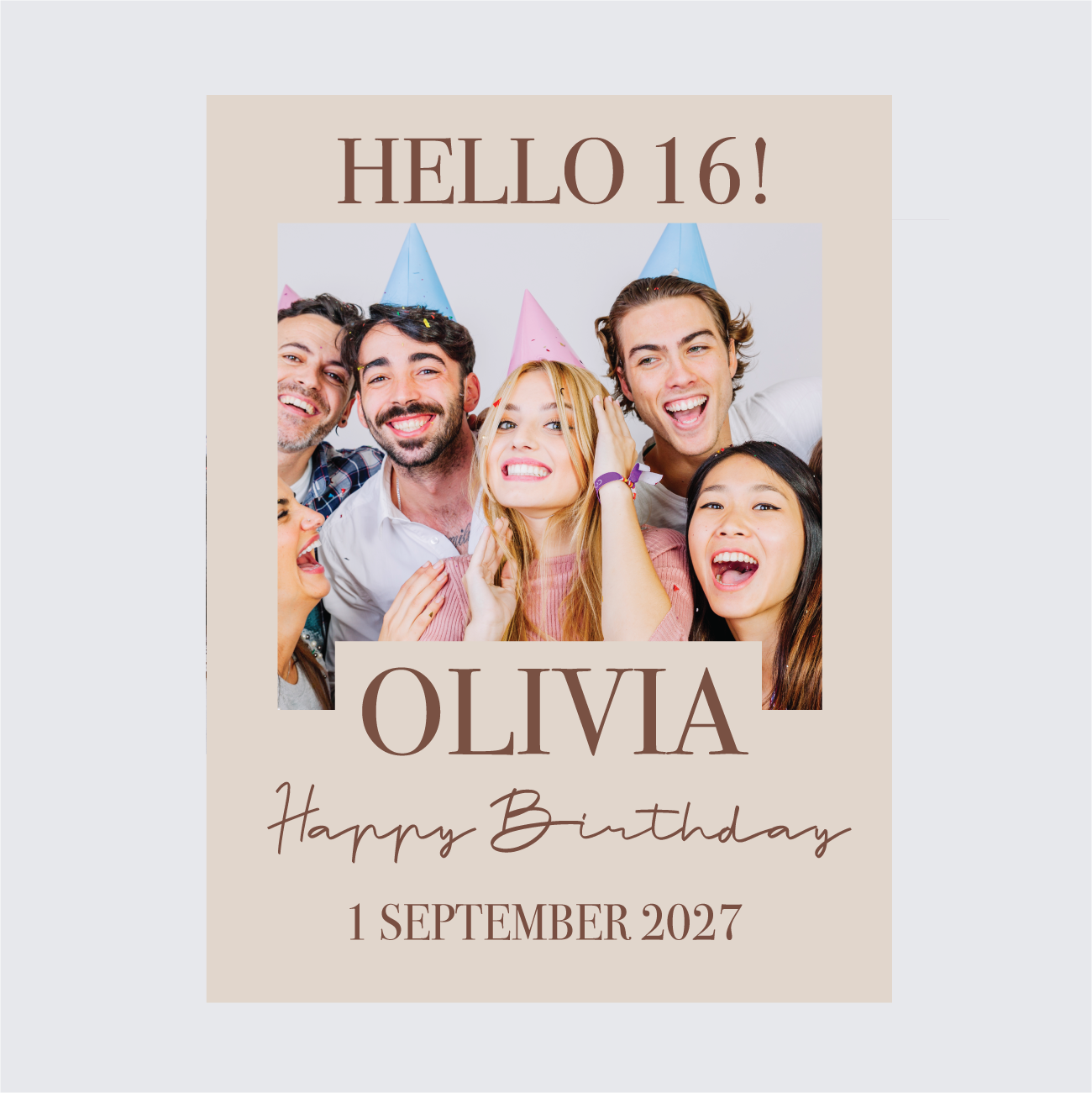 Foto frame Hello 16 crème