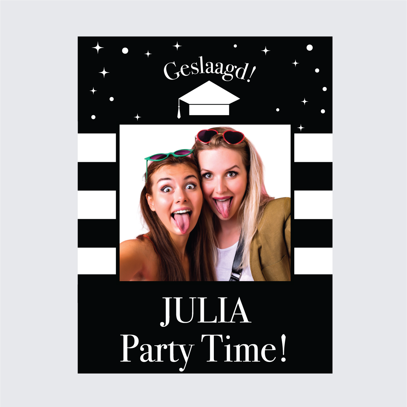 Foto frame Geslaagd strepen