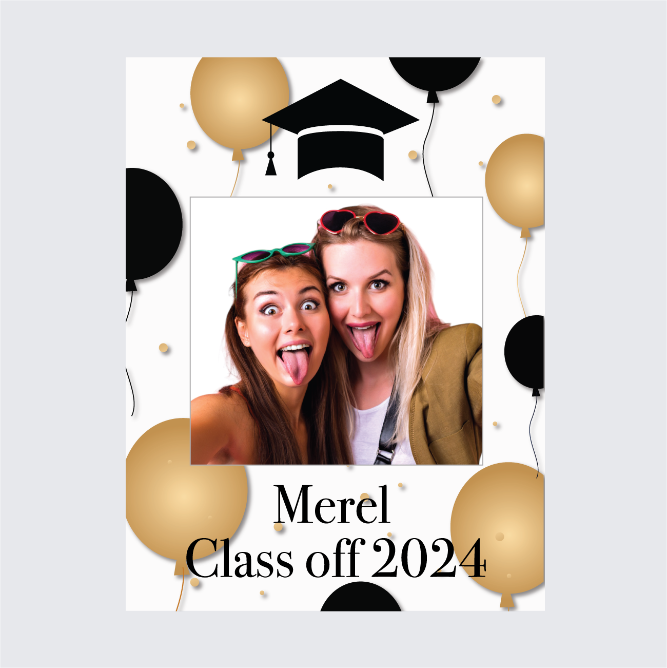 Foto frame Geslaagd ballonnen