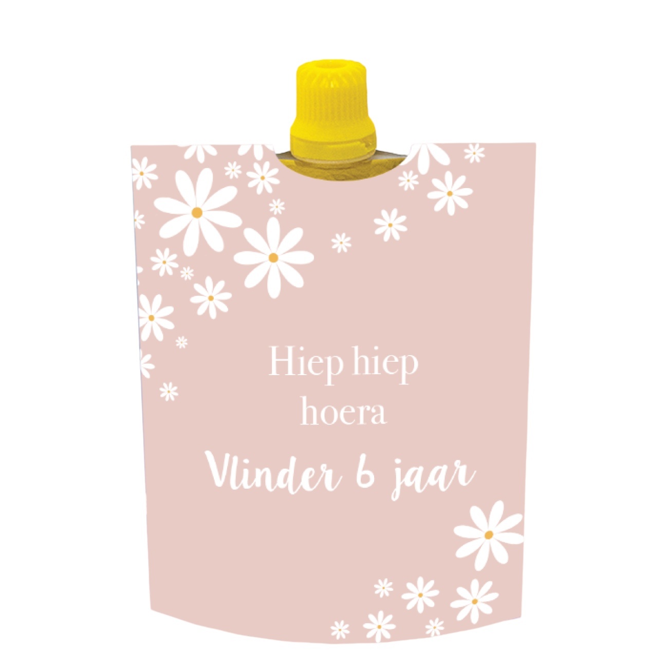Traktatie knijpfruit wikkel Daisy Blush (3st)