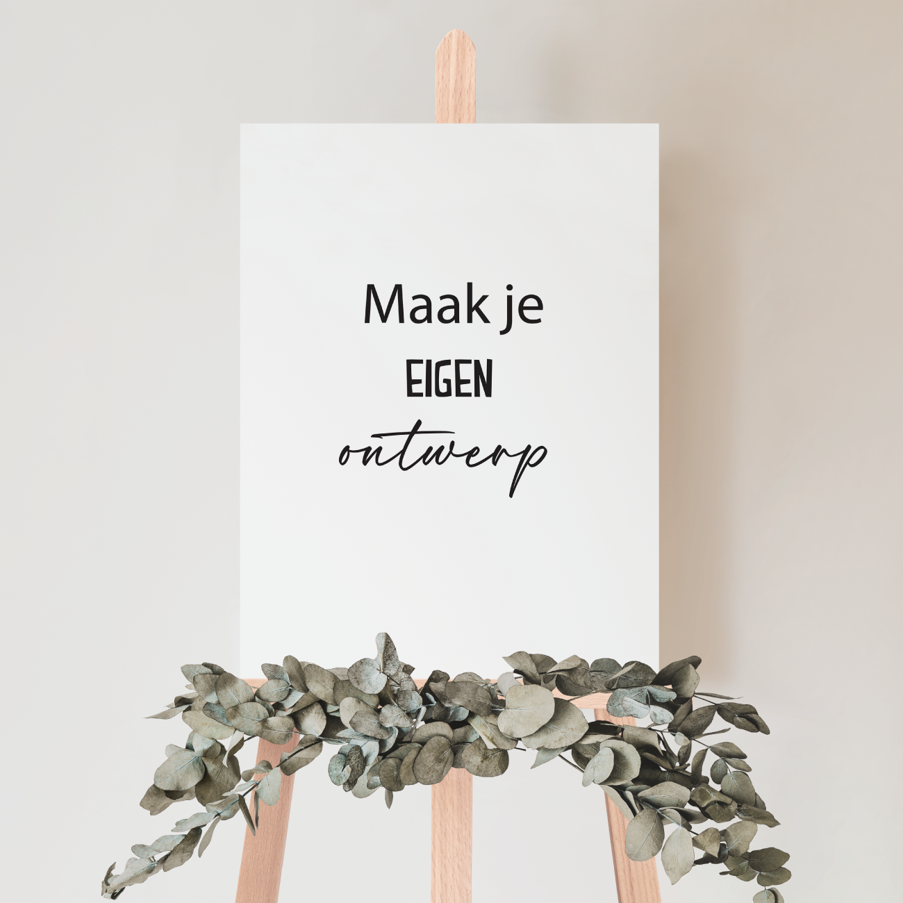 Welkomstbord eigen ontwerp