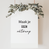 Welkomstbord eigen ontwerp