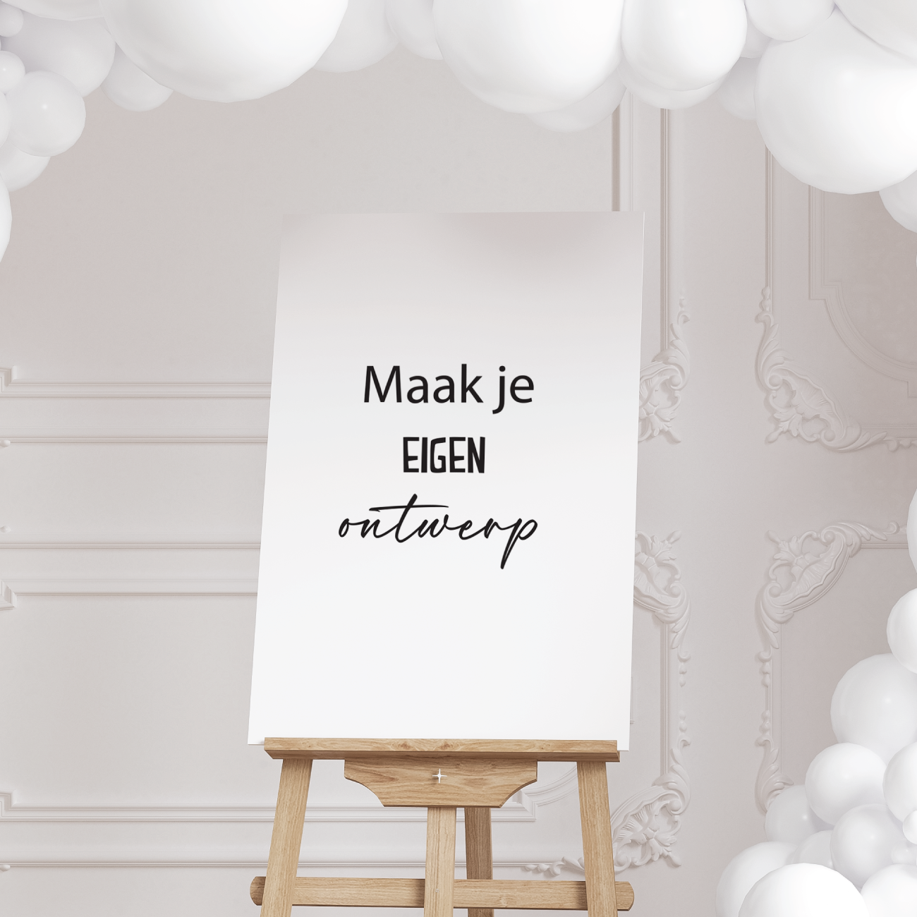 Welkomstbord eigen ontwerp