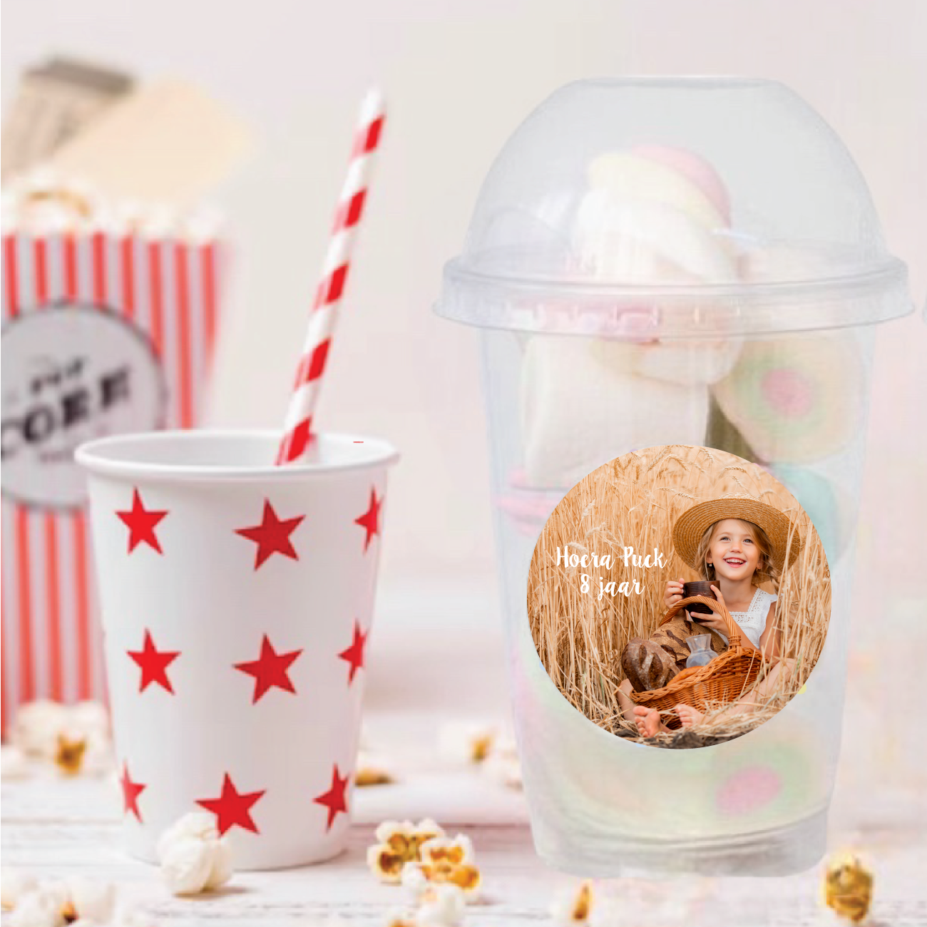 Schooltraktatie bekers met foto (5st)