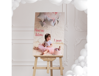 Welkomstbord verjaardag met foto