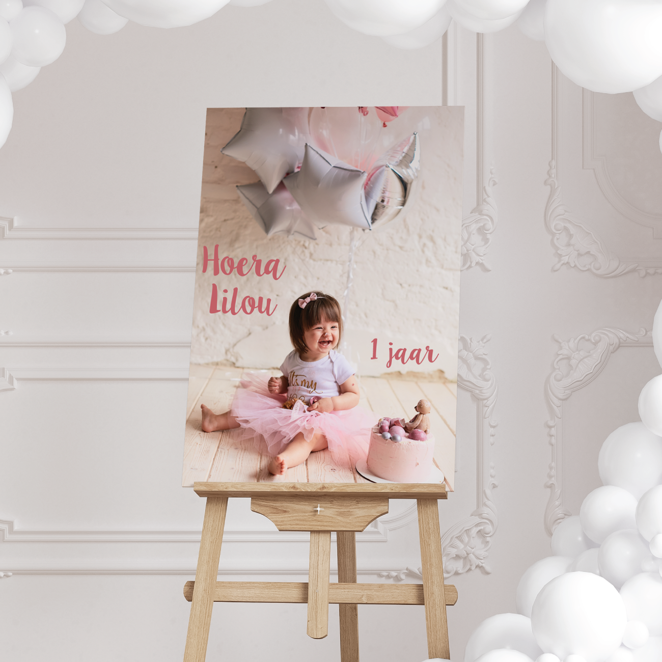 Welkomstbord verjaardag met foto