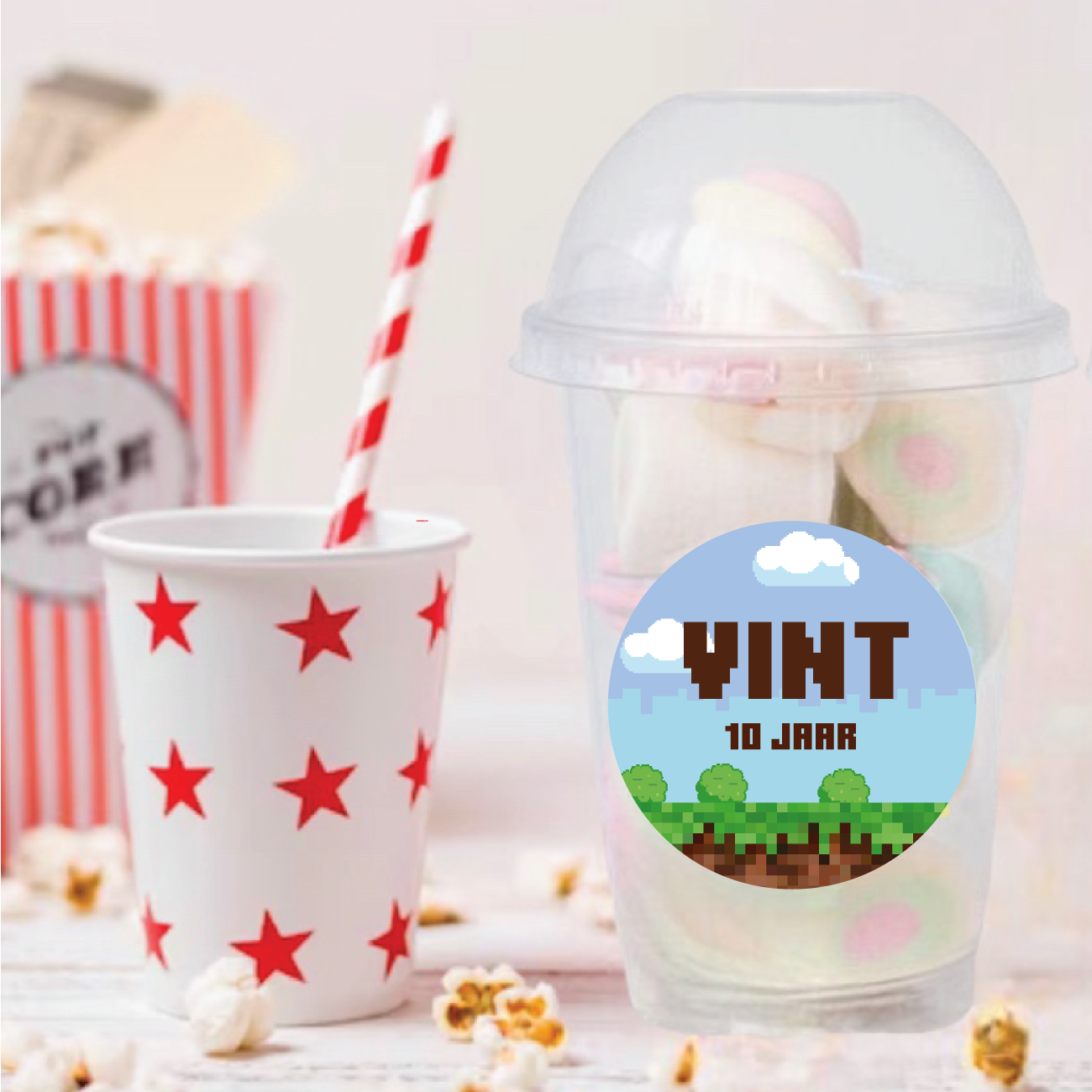 Traktatie bekers Minecraft (5st)