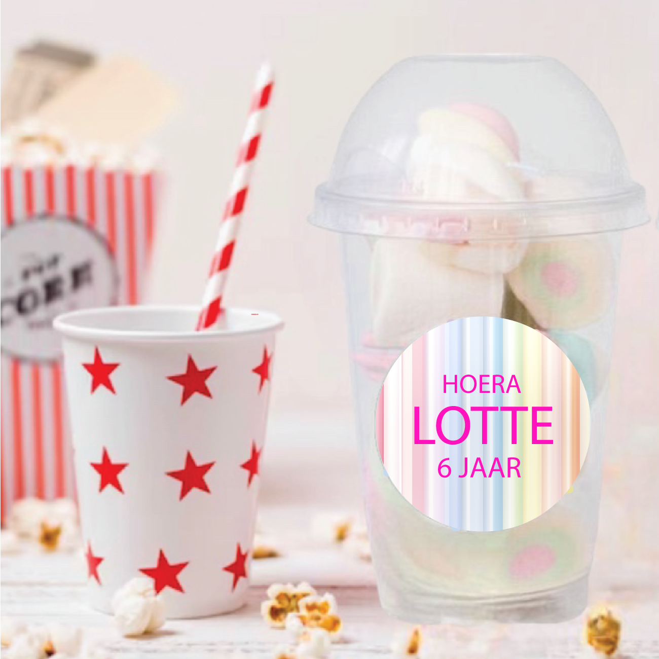 Traktatie bekers Pastel (5st)