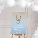 Welkomstbord Blue babyshower